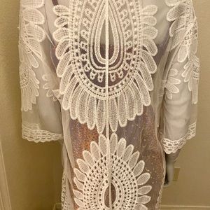 Gorgeous sheer mesh kimono